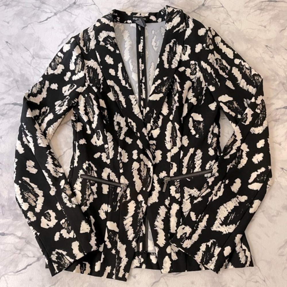 Sloosh Leopard Zipper Blazer M